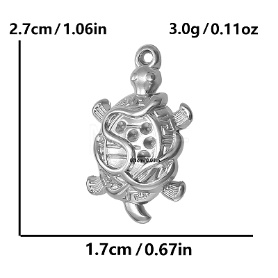 304 Stainless Steel Pendant Rhinestone Settings PW-WGBB038-01-1