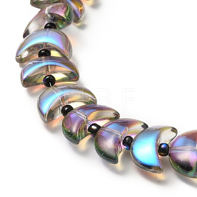 Transparent Electroplate Glass Beads Strands EGLA-E030-01O-01-1