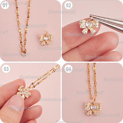 Beebeecraft 12Pcs 2 Colors Brass with Glass Rhinestone Charms KK-BBC0013-92-1