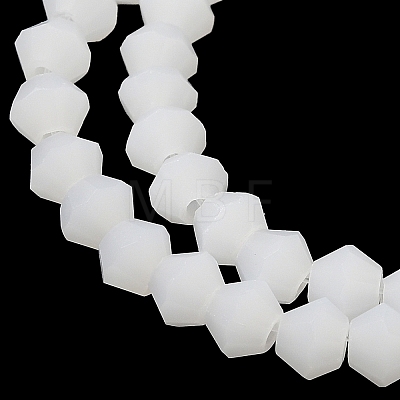 Imitation Jade Frosted Glass Bead Strands GLAA-F029-JM4mm-B06-1