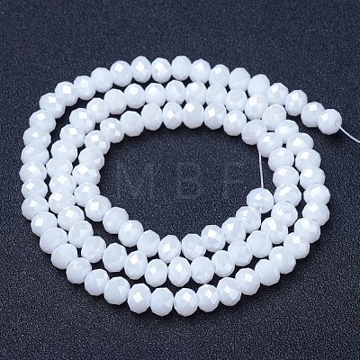 Electroplate Glass Beads Strands EGLA-A034-P4mm-B18-1