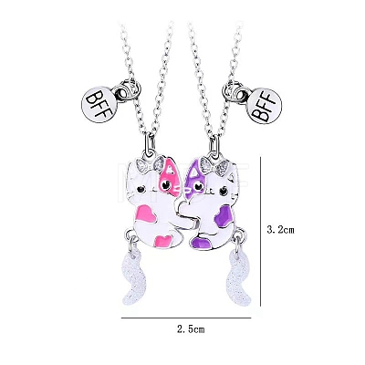 Alloy with Enamel Pendant Necklaces PW-WGAC858-01-1