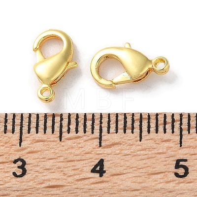 Rack Plating Brass Lobster Claw Clasps KK-F090-27G-01-1