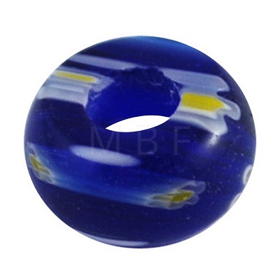 Handmade Millefiori Lampwork European beads X-LK-R010-M-1