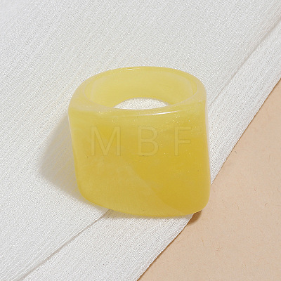 Rectangle Acrylic Finger Rings for Women WGE6404-02-1