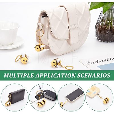  DIY 3D Bee Charm Keychain Making Kit DIY-NB0007-27-1