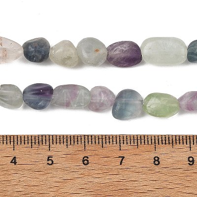 Natural Rainbow Fluorite Beads Strands X-GG-C286-A27-1