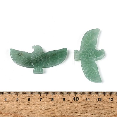 Eagle Shape Natural Green Aventurine Gemstone Pendants G-P563-05F-1