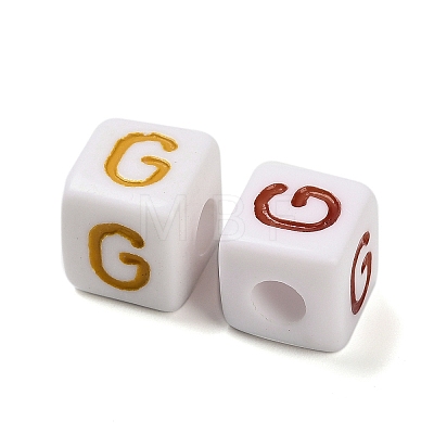 Opaque Acrylic Beads OACR-I022-01G-1