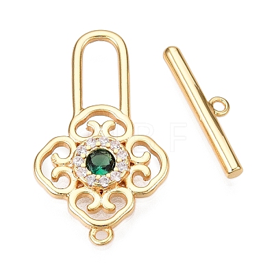 Brass Toggle Clasps KK-N054-150G-1