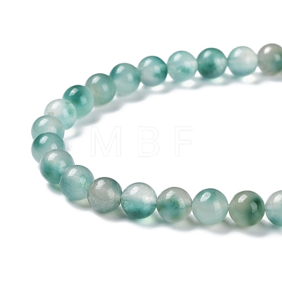 Faceted Rondelle Dyed Natural White Jade Bead Strands G-D073-01B-1