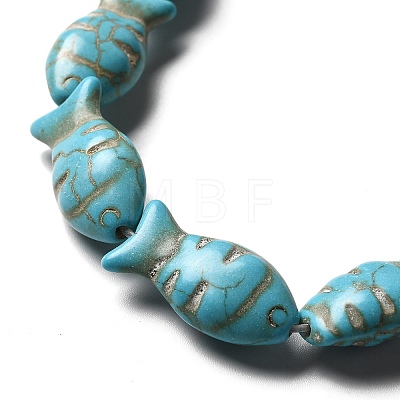 Synthetic Turquoise Dyed Beads Strands X-G-E594-18-1
