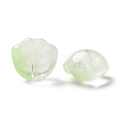 Transparent Spray Painted Glass Beads GLAA-I050-05E-1