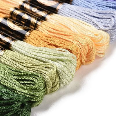 12 Skeins 12 Colors 6-Ply Polyester Embroidery Floss OCOR-M009-01B-14-1