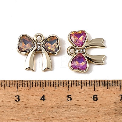 UV Plating Alloy Glass Pendants FIND-K032-23G-1