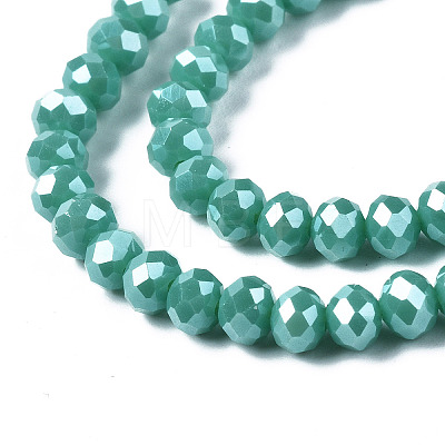 Electroplate Glass Beads Strands EGLA-A034-P1mm-A03-1