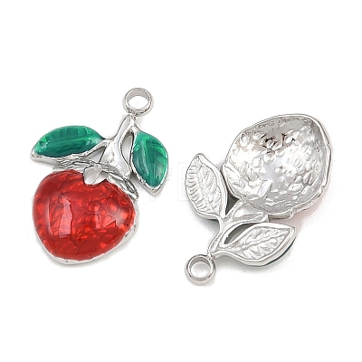 304 Stainless Steel Enamel Pendants STAS-Z166-23B-P-1