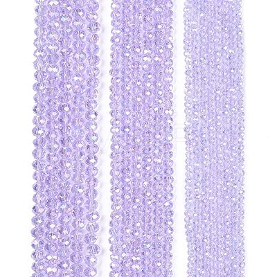 Electroplate Glass Beads Strands X-EGLA-A044-T4mm-B17-1