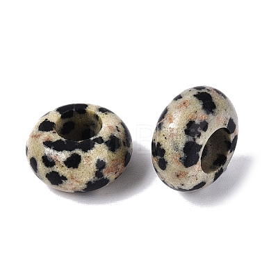 Natural Dalmatian Jasper European Beads G-N359-17A-05-1