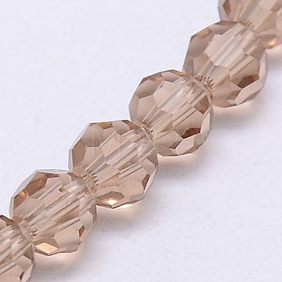 Faceted(32 Facets) Round Glass Beads Strands X-EGLA-J042-4mm-21-1