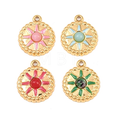 Natural & Synthetic Mixed Gemstone Pendants STAS-B132-03G-1