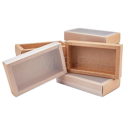 Foldable Creative Kraft Paper Box CON-WH0073-94-1