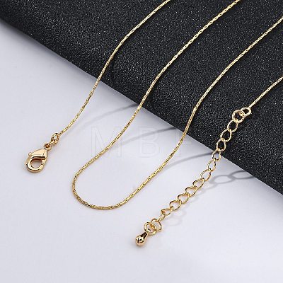 Long-Lasting Plated Brass Coreana Chain Necklaces NJEW-K112-08G-NF-1