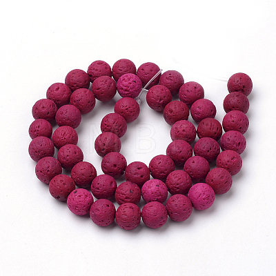 Synthetic Lava Rock Beads Strands G-S247-6mm-M-1-1