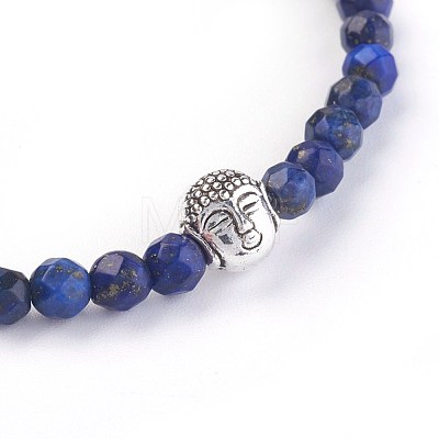 Natural Lapis Lazuli(Dyed) Stretch Bracelets BJEW-JB03939-08-1