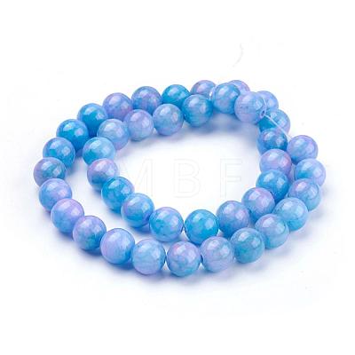 Natural Yellow Jade Beads Strands G-G598-10mm-YXS-1