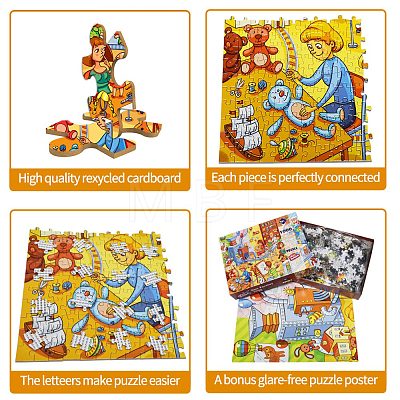 Wooden Puzzles for Adults and Kids WOCR-PW0008-05A-1