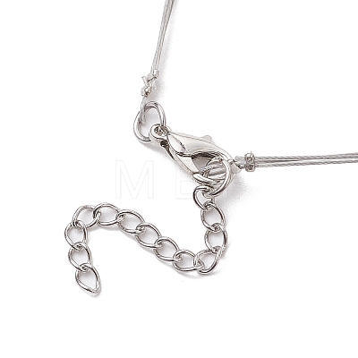 Nylon-coated Stainless Steel 3 Layer Necklaces NJEW-JN05050-1