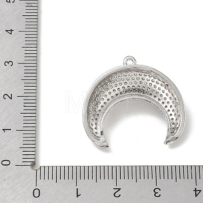 Brass Micro Pave Clear Cubic Zirconia Pendants CU-CBAC53C-05P-1