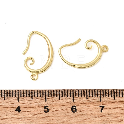 Brass Earring Hooks KK-Z154-15G-1