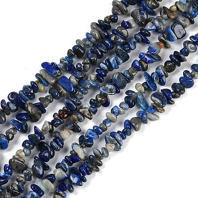 Precious Chip Lapis Lazuli Beads Strands. 3~5mm F043-1