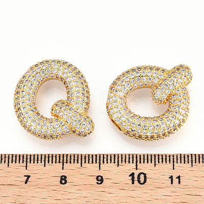 Brass Micro Pave Cubic Zirconia Pendants KK-N254-06G-Q-1