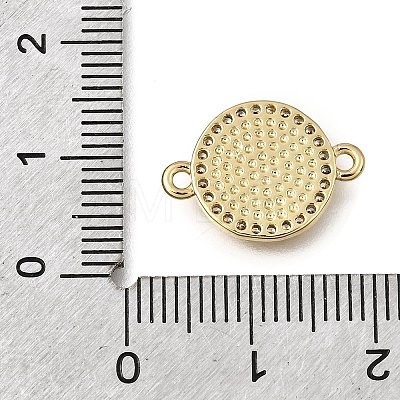 Religion Brass Micro Pave Clear Cubic Zirconia Connector Charms KK-G602-07G-01-1