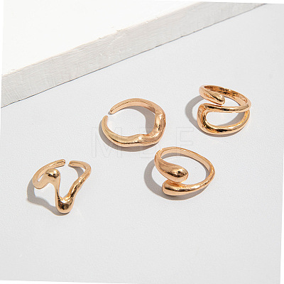 4Pcs Alloy Finger Rings Sets WG7802C-23-1