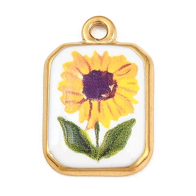 Printed 304 Stainless Steel Pendants SA-CBA7467-02B-G-1