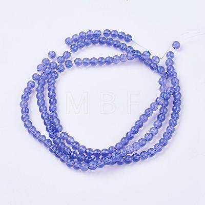 Baking Painted Glass Beads Strands X-DGLA-Q023-8mm-DB44-1