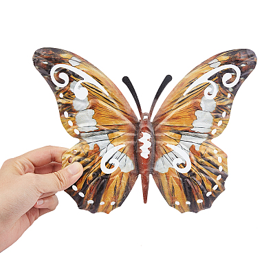 Gorgecraft Butterfly Iron Art Wall Hanging Decorations Creative Butterfly Decoration Vintage Wall Decor Christmas Party Decoration DIY-GF0001-82-1