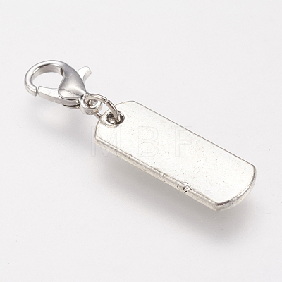 Tibetan Style Alloy Rectangle Pendants X-TIBEP-PH00963-17-1