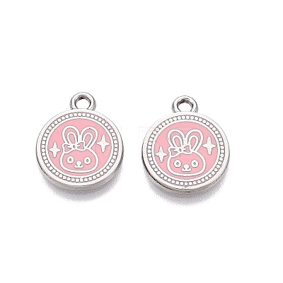 Rack Plating Alloy Enamel Pendants ENAM-N070-01C-02P-02-1