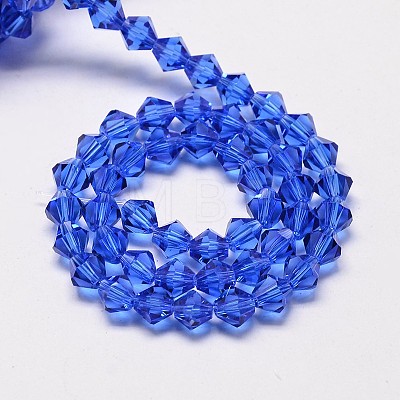 Imitate Austrian Crystal Bicone Glass Beads Strands GLAA-F029-6x6mm-08-1