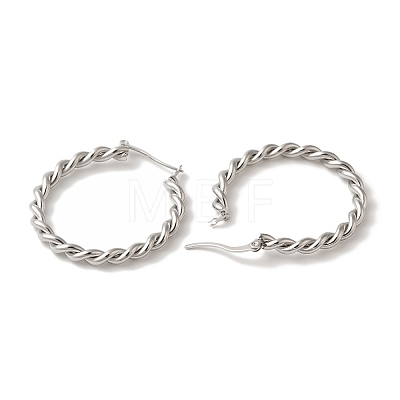 Non-Tarnish 304 Stainless Steel Hoop Earrings for Women EJEW-Z066-03P-1