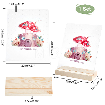 Transparent Acrylic Earring Displays NDIS-WH0015-01B-1