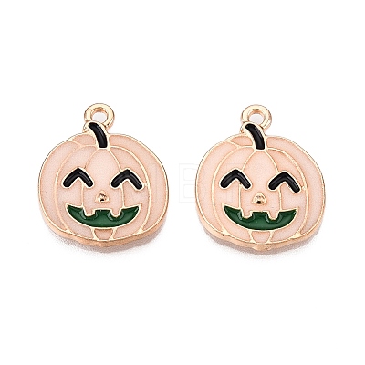 Halloween Theme Rack Plating Luminous Alloy Enamel Pendants ENAM-N056-229G-1