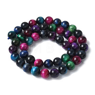Natural Tiger Eye Beads Strands G-B133-A02-8MM-06-1