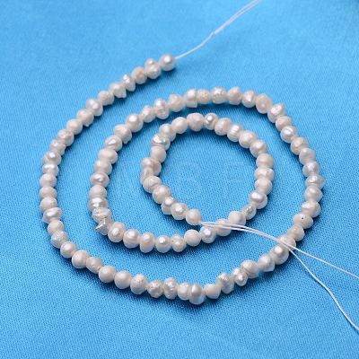 Potato Natural Cultured Freshwater Pearl Beads Strands PEAR-E007-3-4mm-02-1