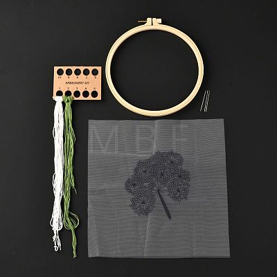 DIY Transparent Fabric Embroidery Kits DIY-K032-79A-1